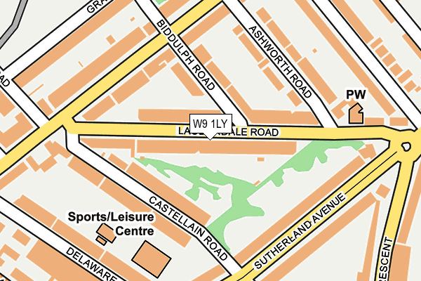 W9 1LY map - OS OpenMap – Local (Ordnance Survey)