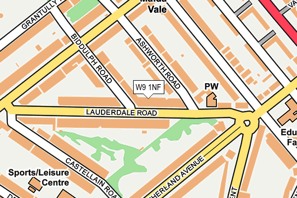 W9 1NF map - OS OpenMap – Local (Ordnance Survey)