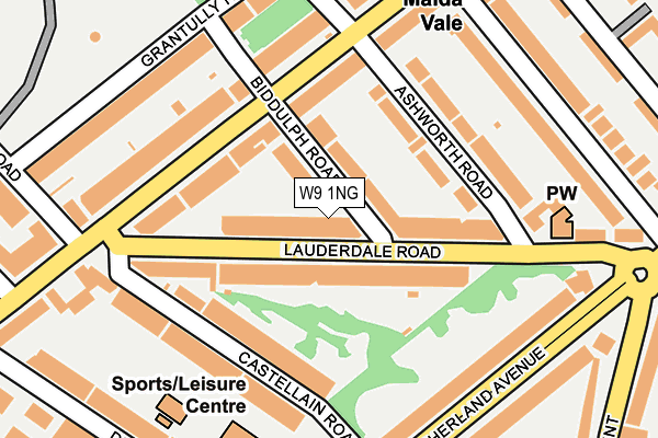 W9 1NG map - OS OpenMap – Local (Ordnance Survey)
