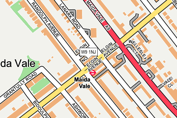 W9 1NJ map - OS OpenMap – Local (Ordnance Survey)