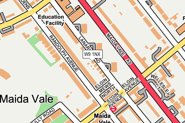 W9 1NX map - OS OpenMap – Local (Ordnance Survey)