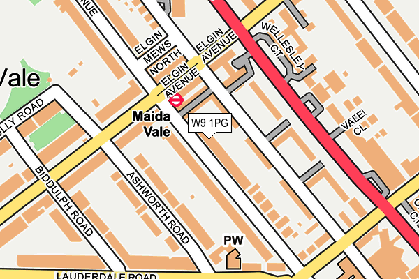 W9 1PG map - OS OpenMap – Local (Ordnance Survey)