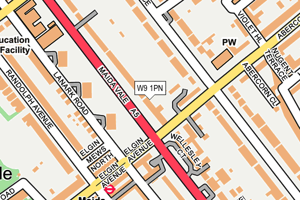W9 1PN map - OS OpenMap – Local (Ordnance Survey)