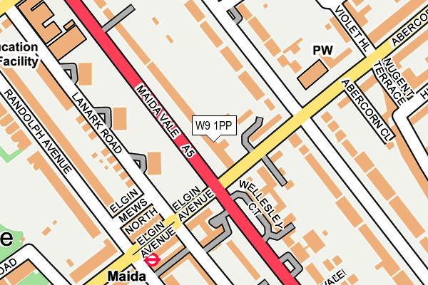 W9 1PP map - OS OpenMap – Local (Ordnance Survey)
