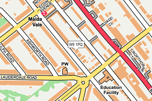 W9 1PQ map - OS OpenMap – Local (Ordnance Survey)
