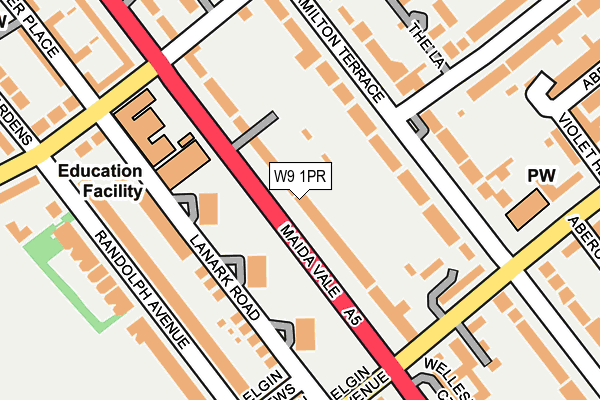 W9 1PR map - OS OpenMap – Local (Ordnance Survey)