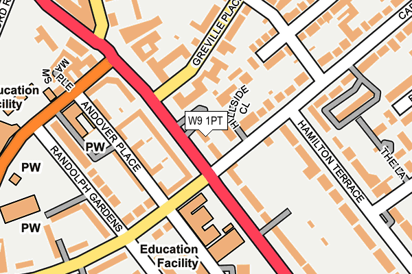 W9 1PT map - OS OpenMap – Local (Ordnance Survey)