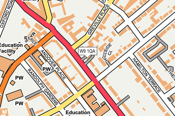 W9 1QA map - OS OpenMap – Local (Ordnance Survey)