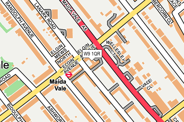 W9 1QR map - OS OpenMap – Local (Ordnance Survey)