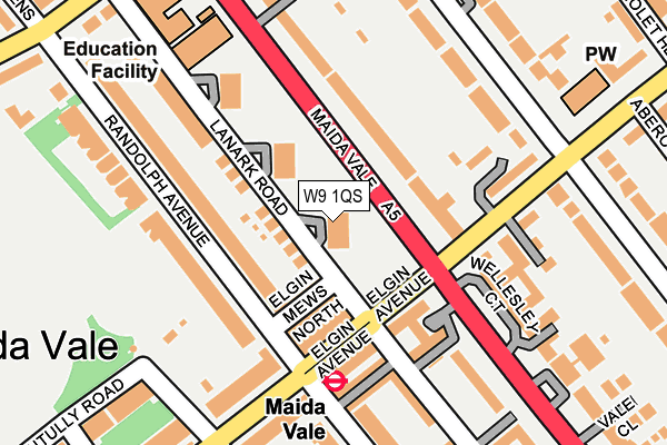 W9 1QS map - OS OpenMap – Local (Ordnance Survey)