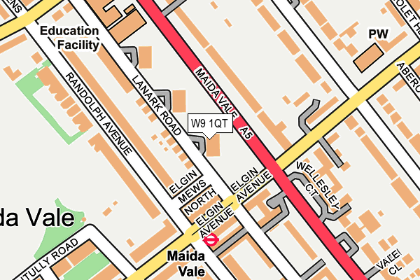 W9 1QT map - OS OpenMap – Local (Ordnance Survey)