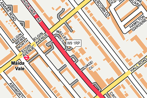 W9 1RP map - OS OpenMap – Local (Ordnance Survey)