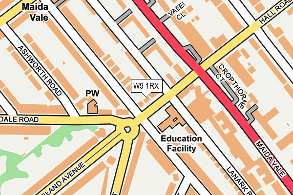 W9 1RX map - OS OpenMap – Local (Ordnance Survey)