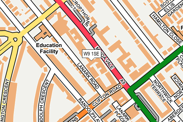 W9 1SE map - OS OpenMap – Local (Ordnance Survey)