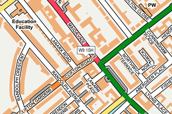 W9 1SH map - OS OpenMap – Local (Ordnance Survey)