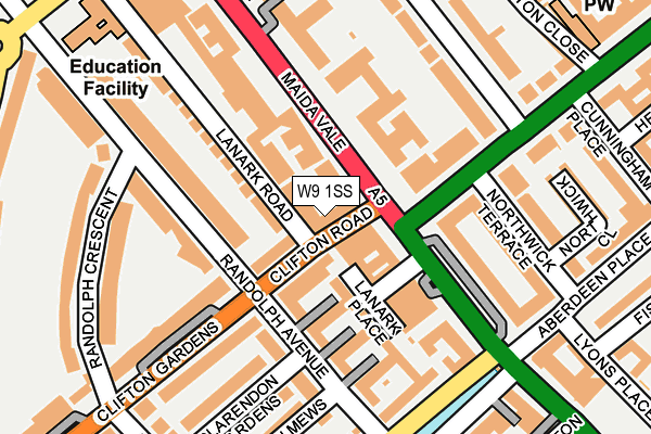 W9 1SS map - OS OpenMap – Local (Ordnance Survey)