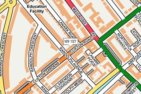 W9 1ST map - OS OpenMap – Local (Ordnance Survey)