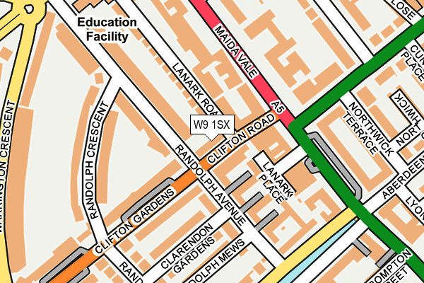 W9 1SX map - OS OpenMap – Local (Ordnance Survey)