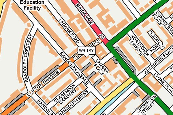 W9 1SY map - OS OpenMap – Local (Ordnance Survey)