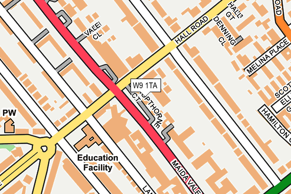 W9 1TA map - OS OpenMap – Local (Ordnance Survey)