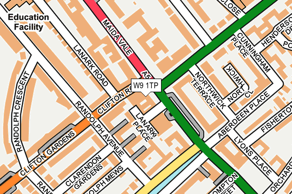 W9 1TP map - OS OpenMap – Local (Ordnance Survey)