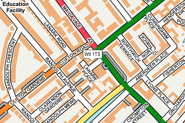 W9 1TS map - OS OpenMap – Local (Ordnance Survey)