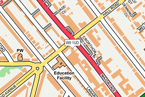 W9 1UD map - OS OpenMap – Local (Ordnance Survey)