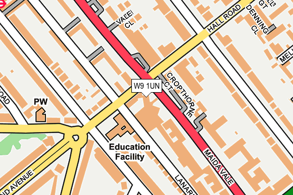 W9 1UN map - OS OpenMap – Local (Ordnance Survey)