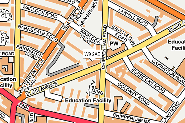 W9 2AE map - OS OpenMap – Local (Ordnance Survey)