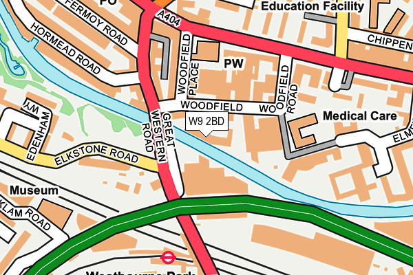 W9 2BD map - OS OpenMap – Local (Ordnance Survey)