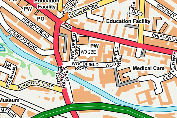 W9 2BE map - OS OpenMap – Local (Ordnance Survey)