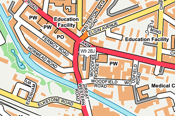 W9 2BJ map - OS OpenMap – Local (Ordnance Survey)