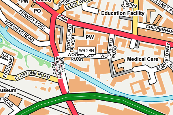 W9 2BN map - OS OpenMap – Local (Ordnance Survey)