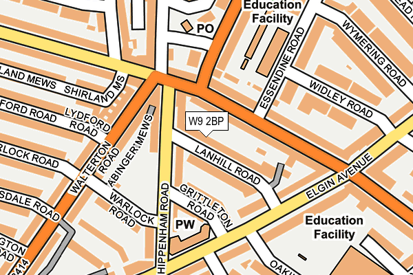 W9 2BP map - OS OpenMap – Local (Ordnance Survey)