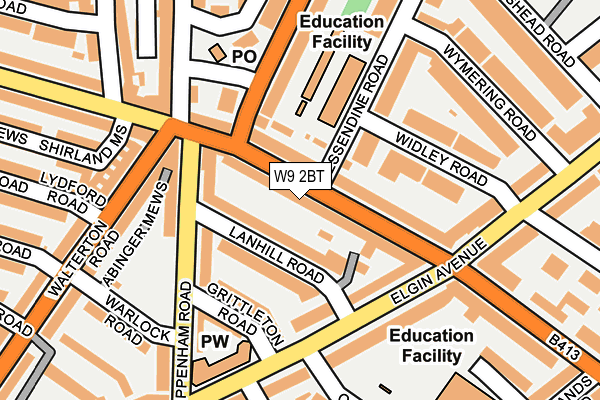 W9 2BT map - OS OpenMap – Local (Ordnance Survey)