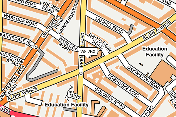 W9 2BX map - OS OpenMap – Local (Ordnance Survey)