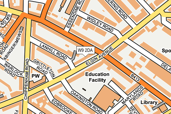 W9 2DA map - OS OpenMap – Local (Ordnance Survey)