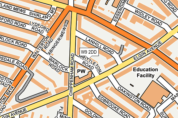 W9 2DD map - OS OpenMap – Local (Ordnance Survey)