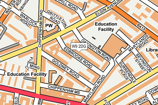 W9 2DG map - OS OpenMap – Local (Ordnance Survey)