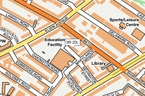 W9 2DL map - OS OpenMap – Local (Ordnance Survey)