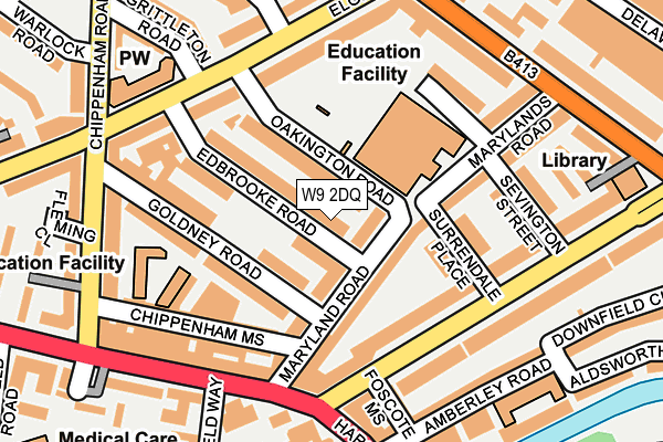 W9 2DQ map - OS OpenMap – Local (Ordnance Survey)