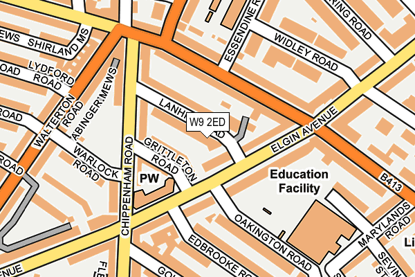 W9 2ED map - OS OpenMap – Local (Ordnance Survey)