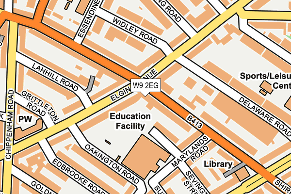 W9 2EG map - OS OpenMap – Local (Ordnance Survey)