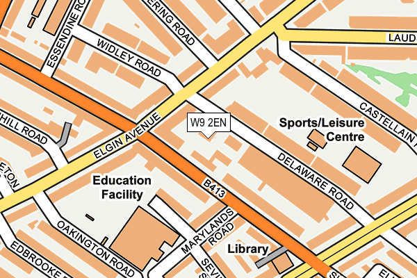 W9 2EN map - OS OpenMap – Local (Ordnance Survey)