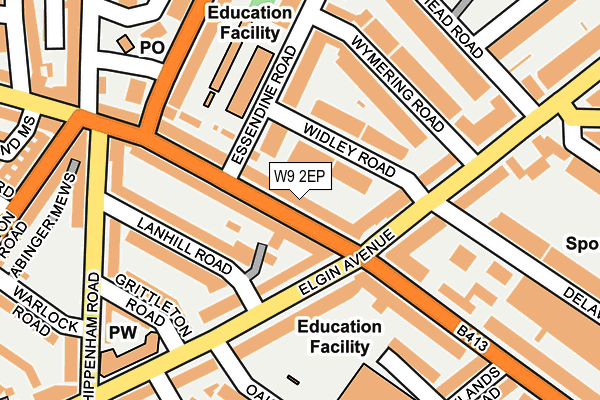W9 2EP map - OS OpenMap – Local (Ordnance Survey)