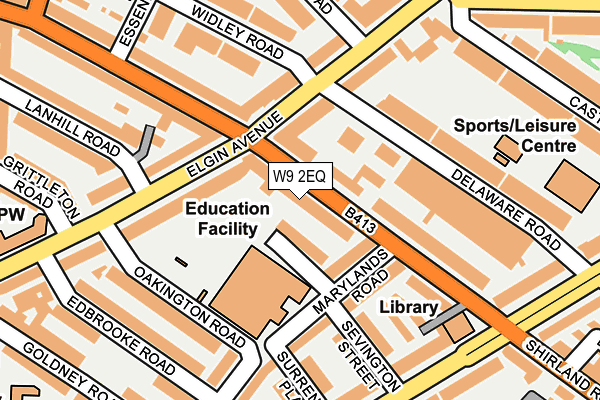 W9 2EQ map - OS OpenMap – Local (Ordnance Survey)