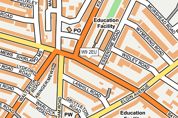 W9 2EU map - OS OpenMap – Local (Ordnance Survey)