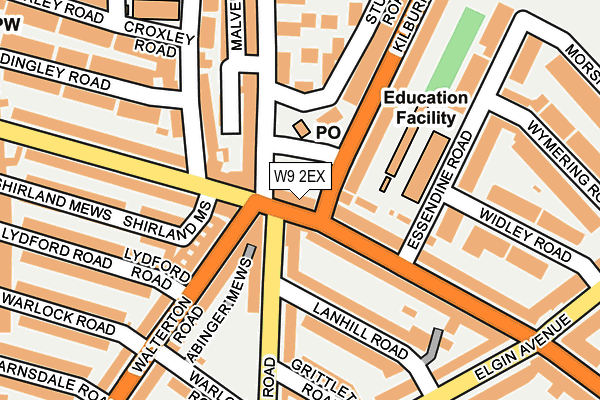 W9 2EX map - OS OpenMap – Local (Ordnance Survey)