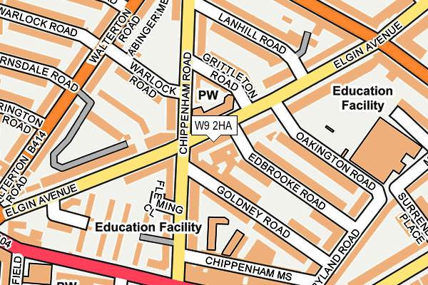 W9 2HA map - OS OpenMap – Local (Ordnance Survey)