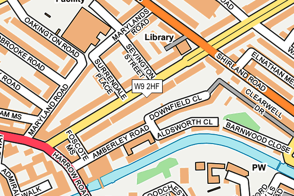 W9 2HF map - OS OpenMap – Local (Ordnance Survey)